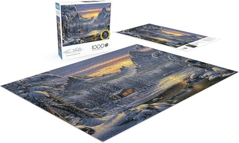 Buffalo Games – Kim Norlien - Evening On Mountain Lake - 1000 Piece Christmas Jigsaw Puzzle - Festive, Holiday Puzzles for Adults – Precision-Cut Pieces, Winter Artwork, Relaxing Fun in Saudi Arabia