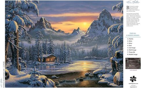 Buffalo Games – Kim Norlien - Evening On Mountain Lake - 1000 Piece Christmas Jigsaw Puzzle - Festive, Holiday Puzzles for Adults – Precision-Cut Pieces, Winter Artwork, Relaxing Fun in Saudi Arabia