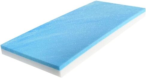 FoamRush 3" x 20" x 50" Gel Memory Foam Bench Cushion Replacement Medium Firm (Upholstery Foam, Seat Replacement, Upholstery Sheet, Foam Rubber Padding, Couch, Sofa Cushion, Mattress) Made in USA in Saudi Arabia