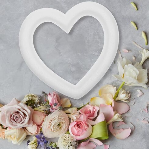 6pcs Heart Shaped Wreath Frame Foam Floral Wreath Foam Foam Wreath Forms Heart Craft Modeling Polystyrene Wreath Ring for Valentines Day Decorations in Saudi Arabia