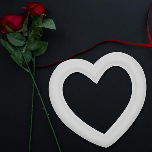 6pcs Heart Shaped Wreath Frame Foam Floral Wreath Foam Foam Wreath Forms Heart Craft Modeling Polystyrene Wreath Ring for Valentines Day Decorations in Saudi Arabia