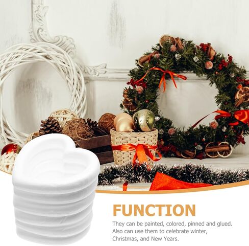 6pcs Heart Shaped Wreath Frame Foam Floral Wreath Foam Foam Wreath Forms Heart Craft Modeling Polystyrene Wreath Ring for Valentines Day Decorations in Saudi Arabia