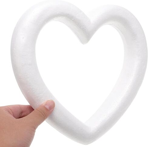 6pcs Heart Shaped Wreath Frame Foam Floral Wreath Foam Foam Wreath Forms Heart Craft Modeling Polystyrene Wreath Ring for Valentines Day Decorations in Saudi Arabia