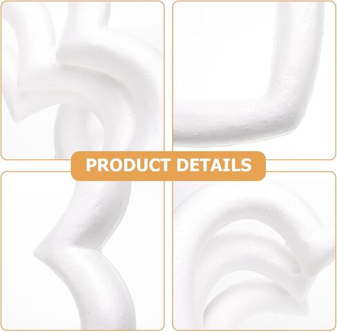 6pcs Heart Shaped Wreath Frame Foam Floral Wreath Foam Foam Wreath Forms Heart Craft Modeling Polystyrene Wreath Ring for Valentines Day Decorations in Saudi Arabia