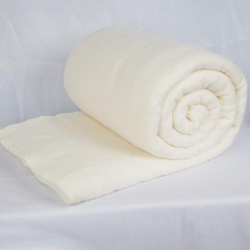 1.2 x 1.5 Meters Cotton Quilt Batting Large Lightweight Batting Fabric Roll Light Weight Cotton Lining Fabric White Thin Quilting Batting Natural Cotton Fabric by The Yard for Sewing in Saudi Arabia