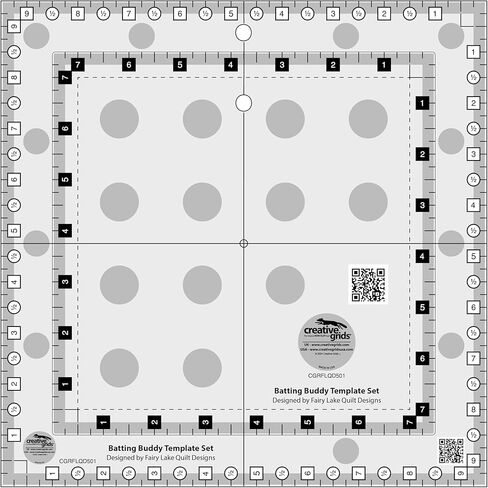مجموعة قوالب أصدقاء الضرب من Creative Grids - CGRFLQD501 - صُنعت في الولايات المتحدة الأمريكية، 9-1/2 بوصة × 9-1/2 بوصة، خياطة اللحف الأكريليك غير القابلة للانزلاق، الخياطة، الصياغة، مسطرة وقالب in Saudi Arabia