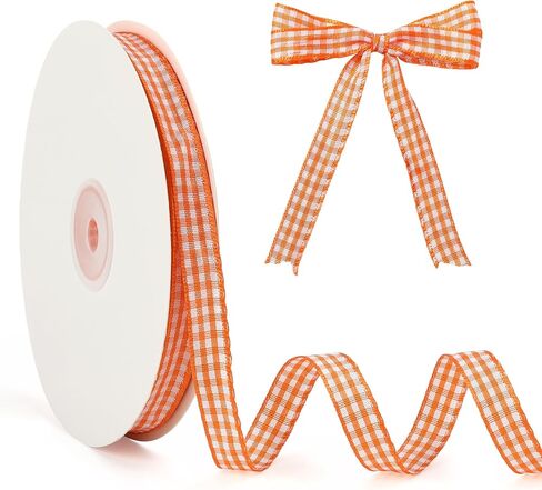Red Plaid Ribbon 3/8inch X 50yard Red Gingham Ribbon red Buffalo Plaid Ribbon for Christmas Tree Checkered Ribbon for for Gift Wrapping red and White Christmas Ribbon for Hair, Bow Wedding Decor, DIY in Saudi Arabia