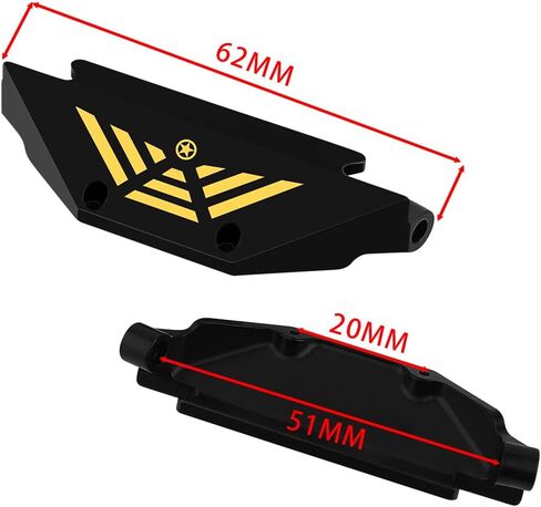 Brass Black Coating Side Plates Pedal Body Bracket for 1/24 RC Crawler Axial AX24 Car DIY Chassis Frame Kit Metal Upgrade Parts in Saudi Arabia