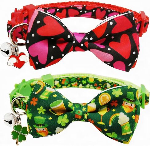 Christmas Cat Collar with Bow and Bell, Holiday 3 Pack Santa Claus, Reindeer and Ringbell Cat Collar for Boys and Girls Kitties Kittens in Saudi Arabia