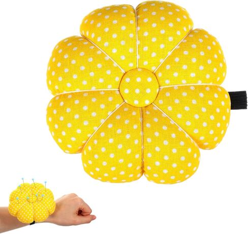 Wrist Pin Cushions for Sewing Cute with Elastic Strap Pumpkin Shaped Needle Cushions for Sewing Needlework Wristband Pincushions Wearable Needle Pincushions for Needlework or DIY Crafts Yellow Gifts in Saudi Arabia