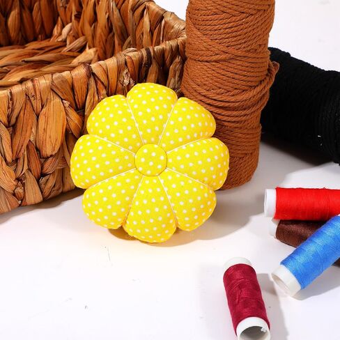 Wrist Pin Cushions for Sewing Cute with Elastic Strap Pumpkin Shaped Needle Cushions for Sewing Needlework Wristband Pincushions Wearable Needle Pincushions for Needlework or DIY Crafts Yellow Gifts in Saudi Arabia