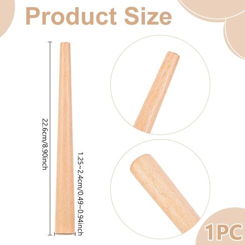 UNICRAFTALE الخشب حلقة مغزل الضابط عصا التحجيم أداة خواتم المشكل المكبر عصا لتحجيم الرملي تحديد حلقات عازمة وصنع المجوهرات 0.49-0.94 بوصة قطر in Kuwait