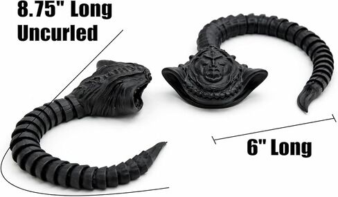 ألعاب المخلوقات البحرية بلوب ضد إل جران ماجا - شخصيات تململ مرنة، مجموعة ألعاب الوحش المكونة من قطعتين، باللون الأسود in Kuwait