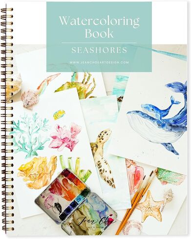 Seashore Watercolor Workbook – Ocean & Coastal Scenes with Pre-Outlined Pages, Step-by-Step Tutorials & Premium Cotton Cold Press Paper – Learn Watercolor for Beginners & Sea Life Art Lovers in Saudi Arabia