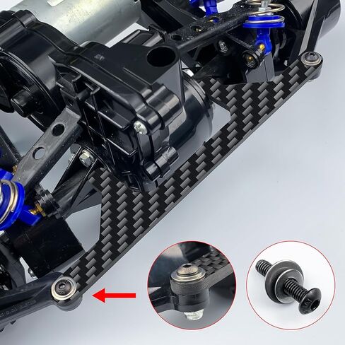 Carbon Fiber Rear Steering Lock Plate for 1/10 Tamiya Clod Buster 4×4×4 RC Car Upgrade – Enhanced Stability & Steering Control‌ in Saudi Arabia