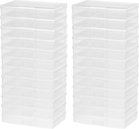 novelinks Transparent 4" x 6" Photo Storage Boxes - Photo Organizer Cases Photo Keeper Picture Storage Containers Box for Photos - 12 PACK (Clear) in Kuwait