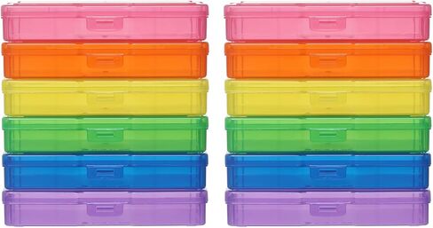 novelinks Transparent 4" x 6" Photo Storage Boxes - Photo Organizer Cases Photo Keeper Picture Storage Containers Box for Photos - 12 PACK (Clear) in Kuwait