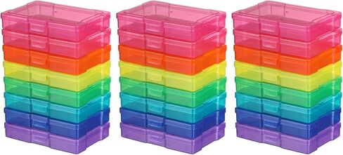 novelinks Transparent 4" x 6" Photo Storage Boxes - Photo Organizer Cases Photo Keeper Picture Storage Containers Box for Photos - 12 PACK (Clear) in Kuwait