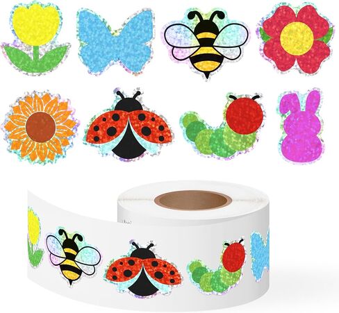 500Pcs Mardi Gras Stickers Roll Holographic Laser Yellow Green Purple Fleur de Lis Waterproof Self-Adhesive Decals for New Orleans Carnival Holiday DIY Crafts Party Favors Gifts Envelope Journal Decor in Saudi Arabia