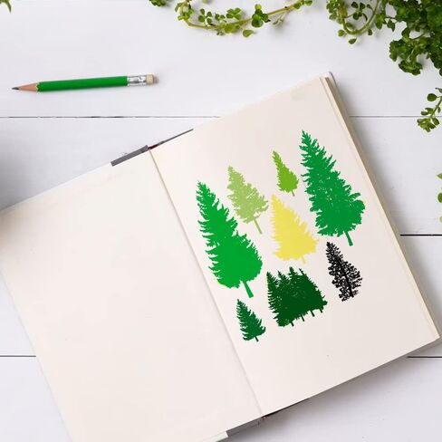 12 Trees Clear Stamps for Card Making and Photo Album Decorations, Forest Stamps, Nature Woods Transparent Silicone for Crafting and DIY Scrapbooking in Saudi Arabia