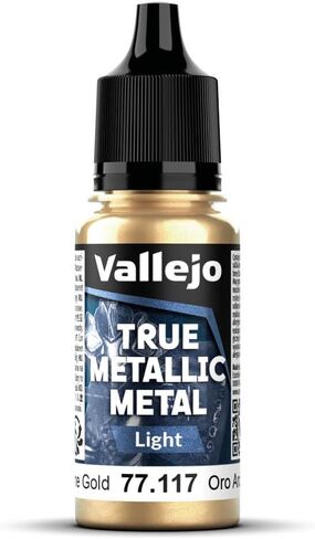 Vallejo - Arcane Gold Light | True Metallic Metal TMM | Acrylic Colors for Painting Metal Effects on Fantasy, Historical, and Wargaming Miniatures | 18 ml (0.6 fl.oz.) in Saudi Arabia