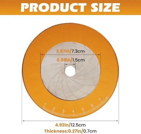 Adjustable Circle Drawing Maker, Stainless Steel & Aluminum Alloy Rotary Round Template, Measuring & Drawing Ruler, Geometric Plotting Compass Tool(Gold,Size:5 inch) in Kuwait