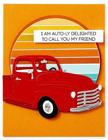Spellbinders SDS-204 Cruisin' by Sentiments Clear Stamp & Die Set from The Classic Road Legends Collection by Mindy Eggen in Saudi Arabia