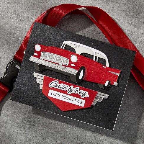 Spellbinders SDS-204 Cruisin' by Sentiments Clear Stamp & Die Set from The Classic Road Legends Collection by Mindy Eggen in Saudi Arabia