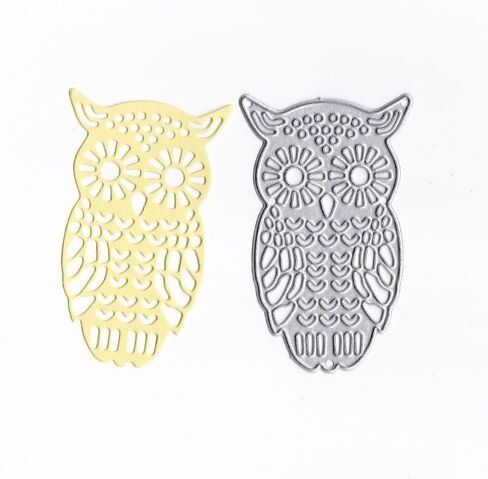 2pc New Scrapbook DIY Owl Cutting Dies Embossing Flower Carbon Steel Cutting Die and Pasting Background Dies in Saudi Arabia