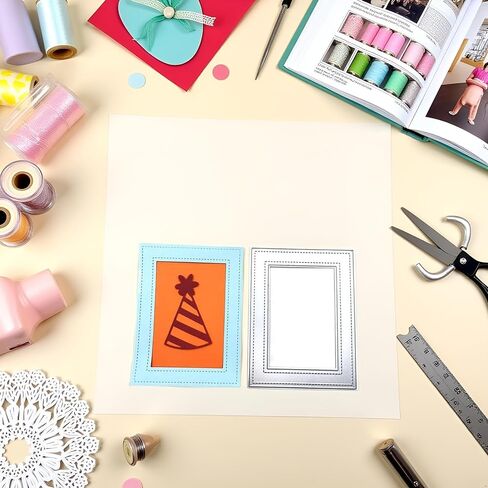 Rectangle Frame Die Cut for Card Making, Scrapbooking Die-Cuts,Frame Metal Cutting Dies Congratulations Die Cuts Birthday Embossing Stencils Template for DIY Scrap-Booking Decor Wedding Blessing Card in Saudi Arabia