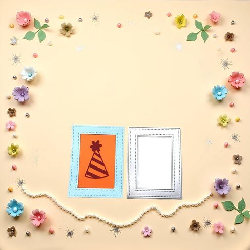 Rectangle Frame Die Cut for Card Making, Scrapbooking Die-Cuts,Frame Metal Cutting Dies Congratulations Die Cuts Birthday Embossing Stencils Template for DIY Scrap-Booking Decor Wedding Blessing Card in Saudi Arabia