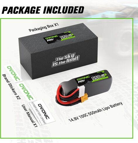 OVONIC 14.8V 100C 550mAh 4S Lipo Battery with XT30 Plug in Saudi Arabia