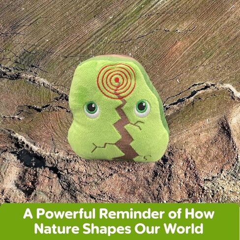 Thunderheads Earthquake Plush, Soft Educational Earth Science Plushie with Fact Card, STEM Tool for Learning Planet, Eco-Conscious Weather Gift and Geology Collectible for Students and Scientists in Saudi Arabia
