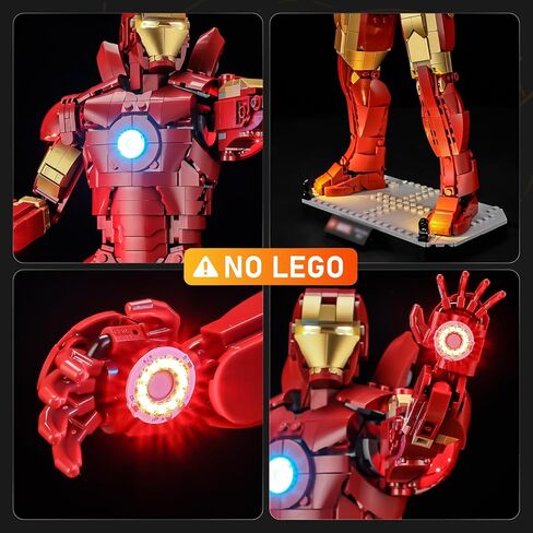 LIGHTAILING Led Light for Lego-76344 Iron-Man Mark-3 Collectors' Edition - Easy Install, Hidden Wiring, Home Decor & Gift-Ready (Model Not Included) in Saudi Arabia