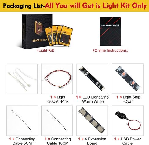 BrickBling Light Kit Compatible with Lego Creator 3 in 1 Unicorn Castle, Creative Lighting Compatible with Lego 31175 (Lights Only, No Bricks) in Saudi Arabia