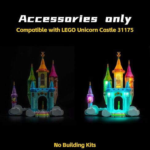 BrickBling Light Kit Compatible with Lego Creator 3 in 1 Unicorn Castle, Creative Lighting Compatible with Lego 31175 (Lights Only, No Bricks) in Saudi Arabia