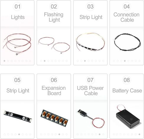 Light Up Your Bricks- 2 Pieces X Red Flashing Light 15 cm, USB Powered, Compatible with Legos, DIY Lighting in Saudi Arabia