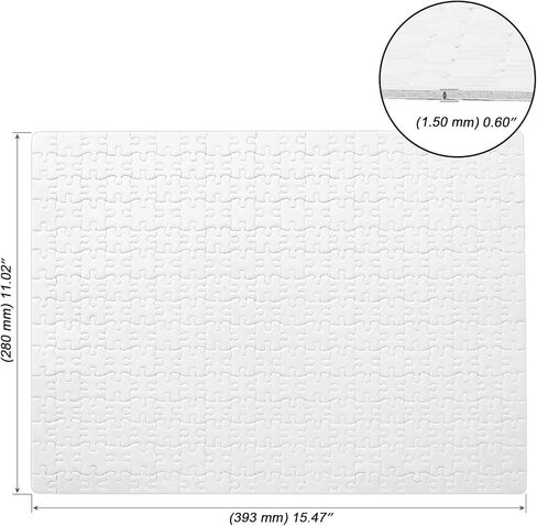 MOUYAT 15 Sheets 4500 Pieces Sublimation Blank Puzzle Jigsaw Puzzles, White DIY Heat Press Blank Puzzle for Sublimation, Weeding Invite, Decorating, Crafts Projects in Saudi Arabia