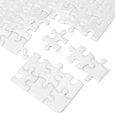MOUYAT 15 Sheets 4500 Pieces Sublimation Blank Puzzle Jigsaw Puzzles, White DIY Heat Press Blank Puzzle for Sublimation, Weeding Invite, Decorating, Crafts Projects in Saudi Arabia