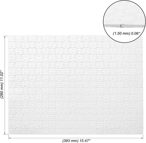 MOUYAT 15 Sheets 4500 Pieces Sublimation Blank Puzzle Jigsaw Puzzles, White DIY Heat Press Blank Puzzle for Sublimation, Weeding Invite, Decorating, Crafts Projects in Saudi Arabia