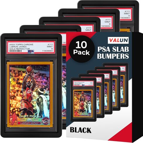 VALUN PSA Slab Bumper 10 PACK (أسود) - واقي حماية لوح PSA الصلب من مادة TPU للبطاقات المتدرجة - واقي ممتص الصدمات لوح PSA لألواح PSA - واقي لوح البطاقة لحماية بطاقة PSA in Kuwait