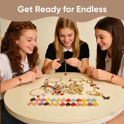 مجموعة صنع سلسلة المفاتيح WDXIUE، مجموعة تصميم سوار سلسلة مفاتيح ملمع الشفاه الساحرة، مجموعة صنع المجوهرات اللطيفة والصداقة، DIY Make 24 مجموعة سلسلة مفاتيح للمبتدئين in Kuwait