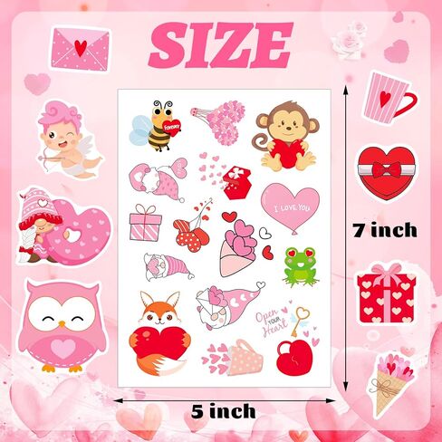 ملصقات عيد الحب من BAYLAY للأطفال - 30 ورقة ملصقات Love & I Love You لسجلات القصاصات والكمبيوتر المحمول والأمتعة وديكورات الحفلات in Kuwait