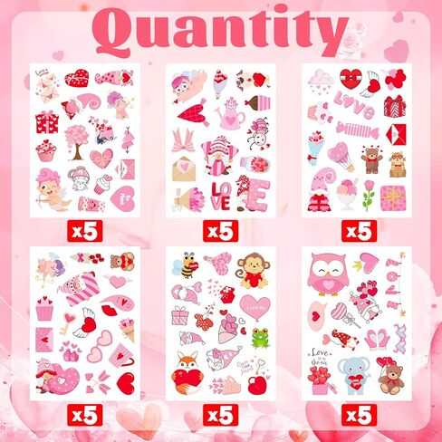 ملصقات عيد الحب من BAYLAY للأطفال - 30 ورقة ملصقات Love & I Love You لسجلات القصاصات والكمبيوتر المحمول والأمتعة وديكورات الحفلات in Kuwait