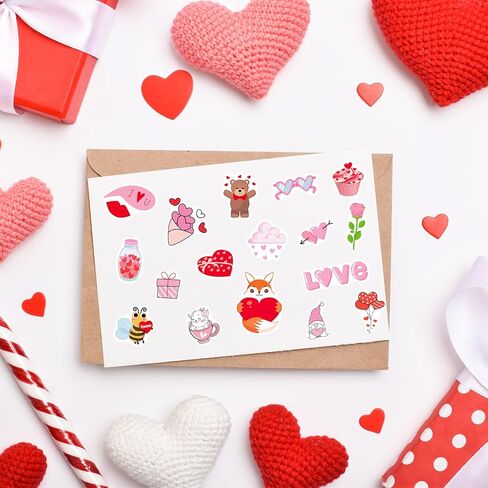 ملصقات عيد الحب من BAYLAY للأطفال - 30 ورقة ملصقات Love & I Love You لسجلات القصاصات والكمبيوتر المحمول والأمتعة وديكورات الحفلات in Kuwait