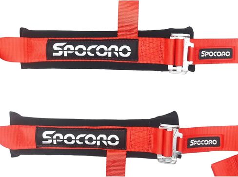 4 Point Harness Pair with 2 Inch Shouder Pads Compatible for UTV, RZR, SXS, Go Kart, Sim Racing Rig, Off Road Only, Red in Saudi Arabia