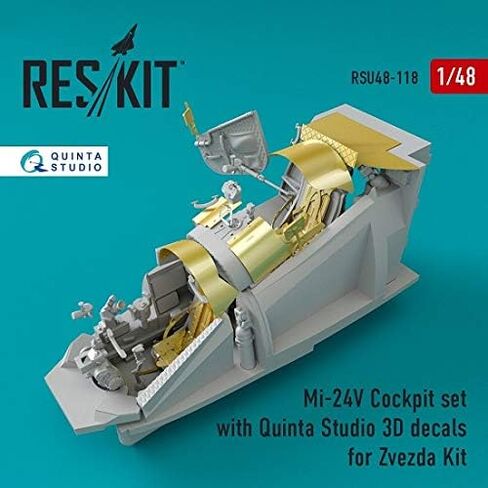 Reskit RSU48-0118 - 1/48 Mi-24 (V) Cockpit Set with Quinta Studio 3D Decals kit in Saudi Arabia