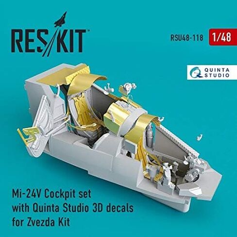 Reskit RSU48-0118 - 1/48 Mi-24 (V) Cockpit Set with Quinta Studio 3D Decals kit in Saudi Arabia