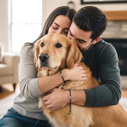 2pcs Dog Bracelets Memorial Gifts for Loss of Dog Passing Cat Sympathy Gifts Paw Print Bracelet Dogs Passed Away Death Sympathy Remembrance Memory Gift for Cat Dogs Lover Women Men in Saudi Arabia