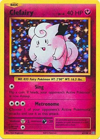 Pokemon - Clefairy (63/108) - XY Evolutions - Holo in Saudi Arabia